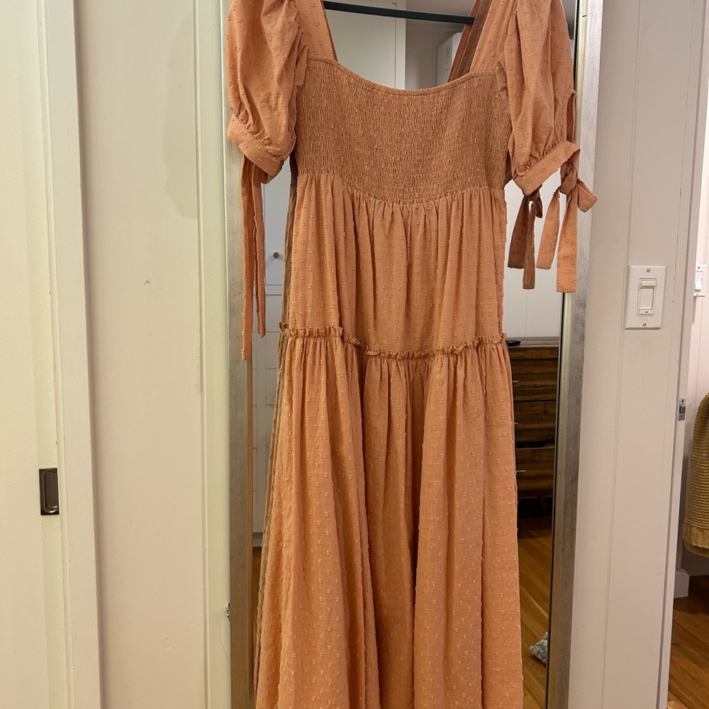 Apricot Midi Dress
